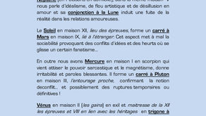 Extrait d'un horoscope 