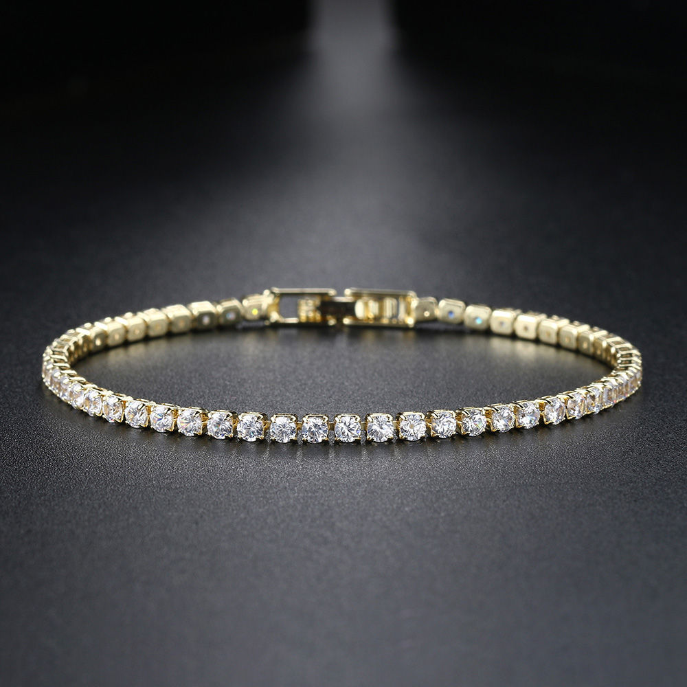 Fashion 2.5mm Zirconia Tennis Bracelet for Women Crystal Charm Designer Tennis T