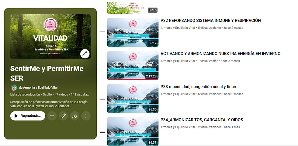 CANAL YOUTUBE 1A EDICIÓN Formación SentirME y PermitirME SER