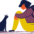 Girl and Cat
