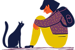 Menina e gato