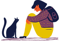 Girl and Cat