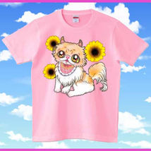 「ペルシャ猫とヒマワリにゃ♪」のTシャツ販売中ニャン♪ブロ友さんの猫のペルシャのモコちゃんがモデルです。