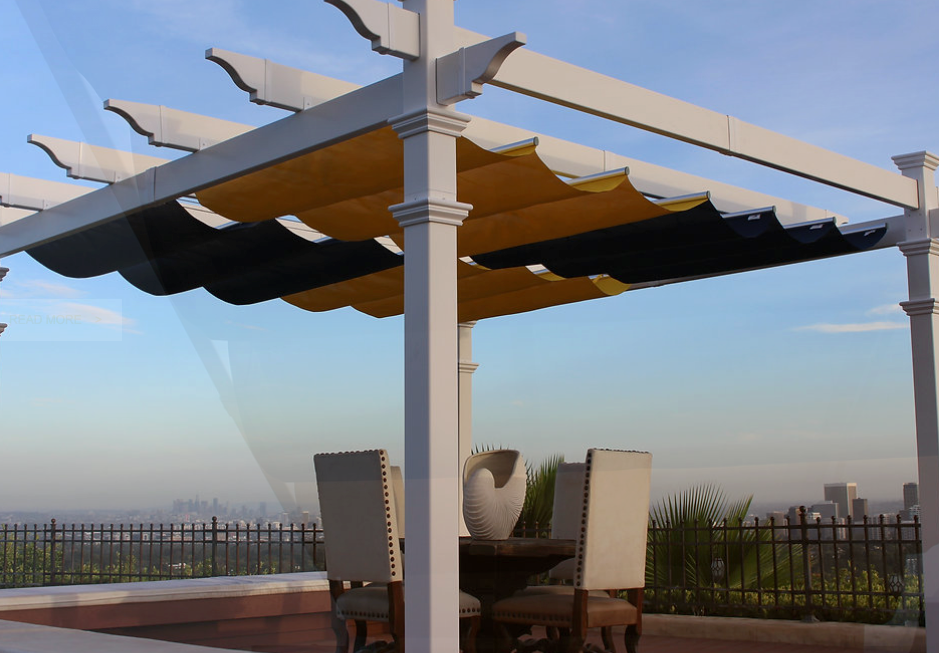 Aluminum Patio Cover attached to the house