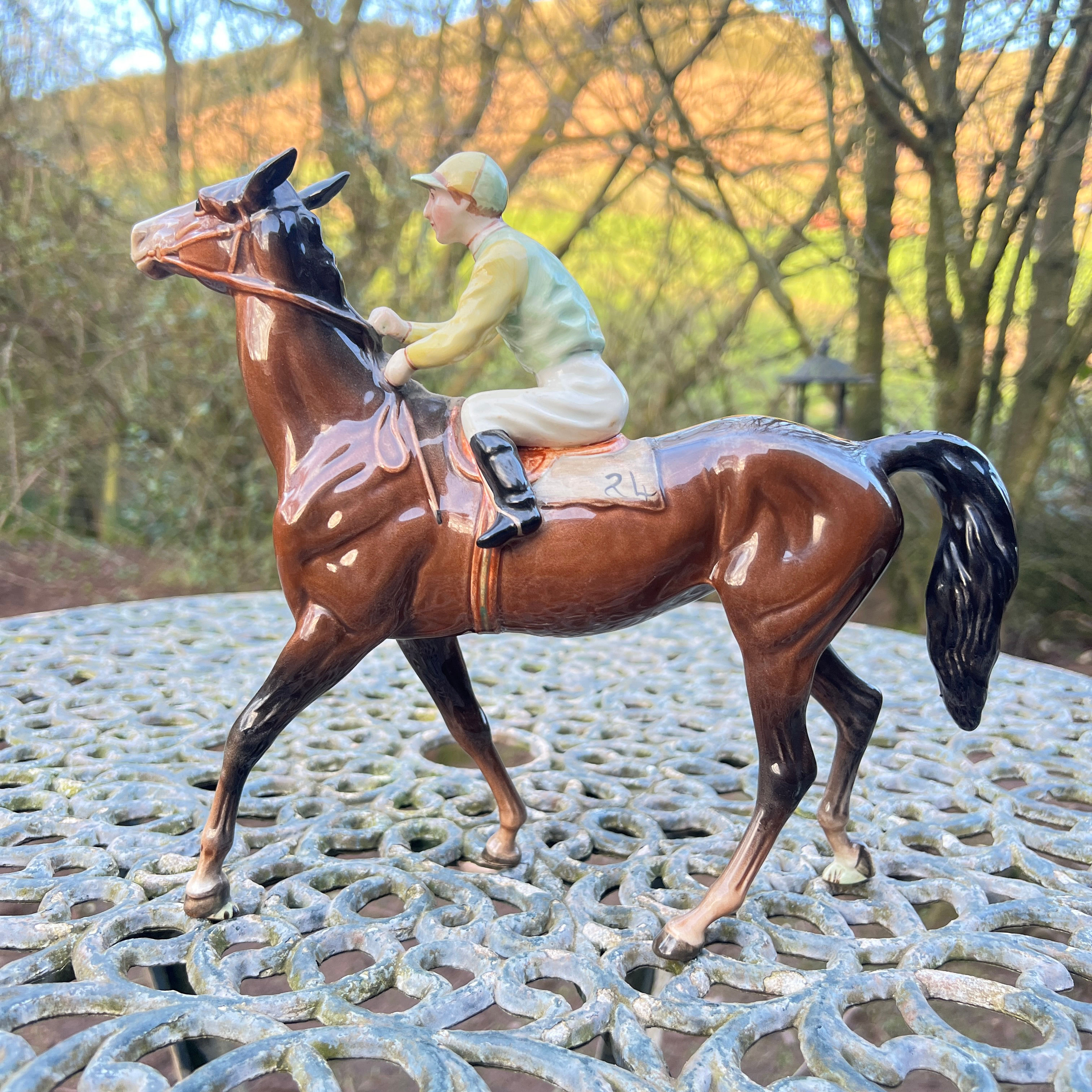 Beswick Racehorse and Jockey(Walking Racehorse) Model 1037 Arthur Gredington