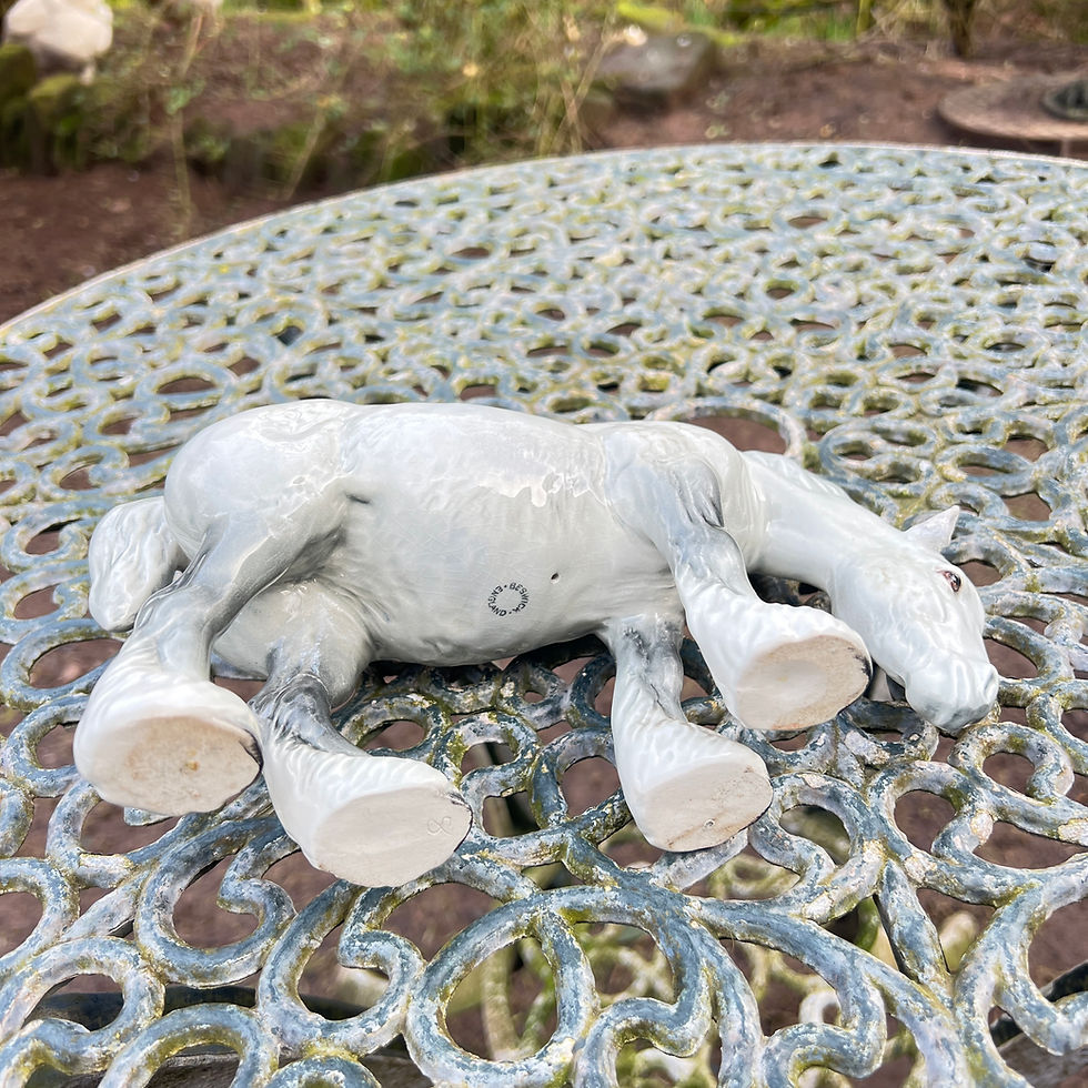 Thumbnail: Early Beswick Grazing Shire Model 1050 Grey Gloss 1962-1970 A/f