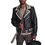 Thumbnail: THE ROCKER- Black Studded "No Saints Without Sinners" Calfskin Leather Jacket