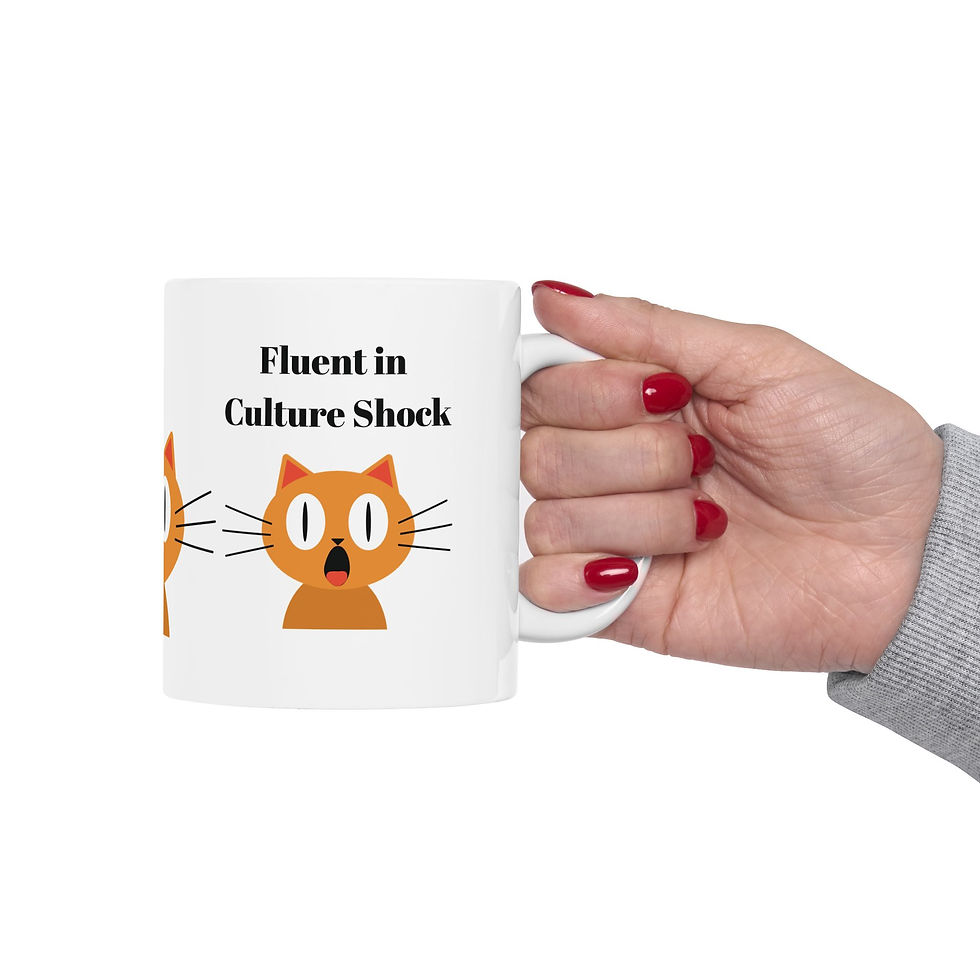 Thumbnail: "Fluent in Culture Shock " Ceramic Mug — Travel Souvenir (11oz/15oz)