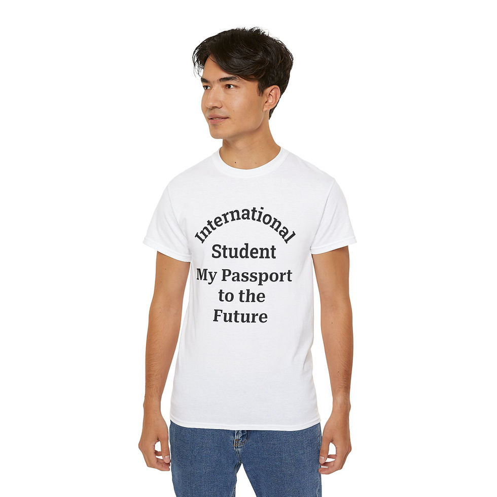 Thumbnail: Men's * International Student Tee — My Passport to the Future |  Premium T-Shirt