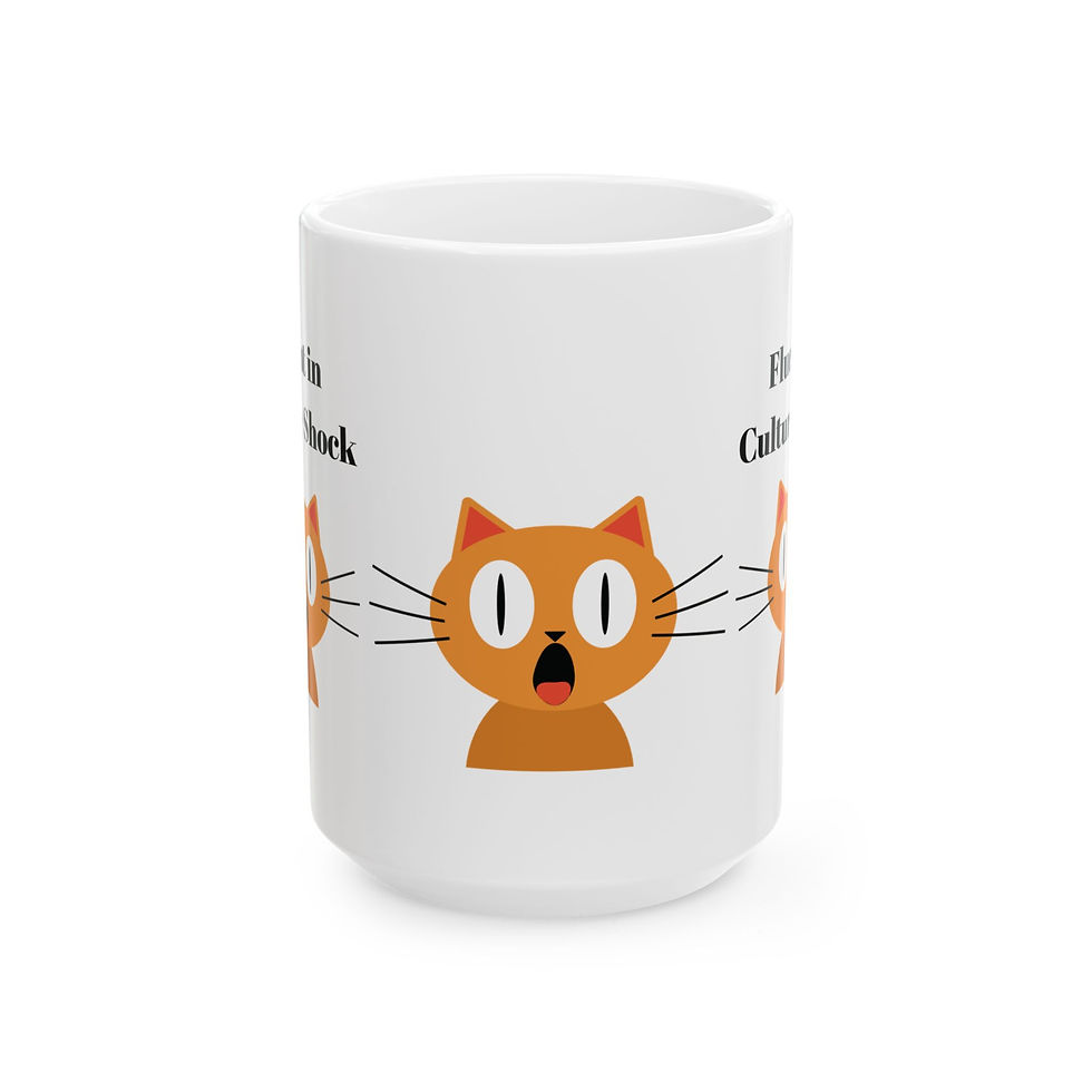 Thumbnail: "Fluent in Culture Shock " Ceramic Mug — Travel Souvenir (11oz/15oz)