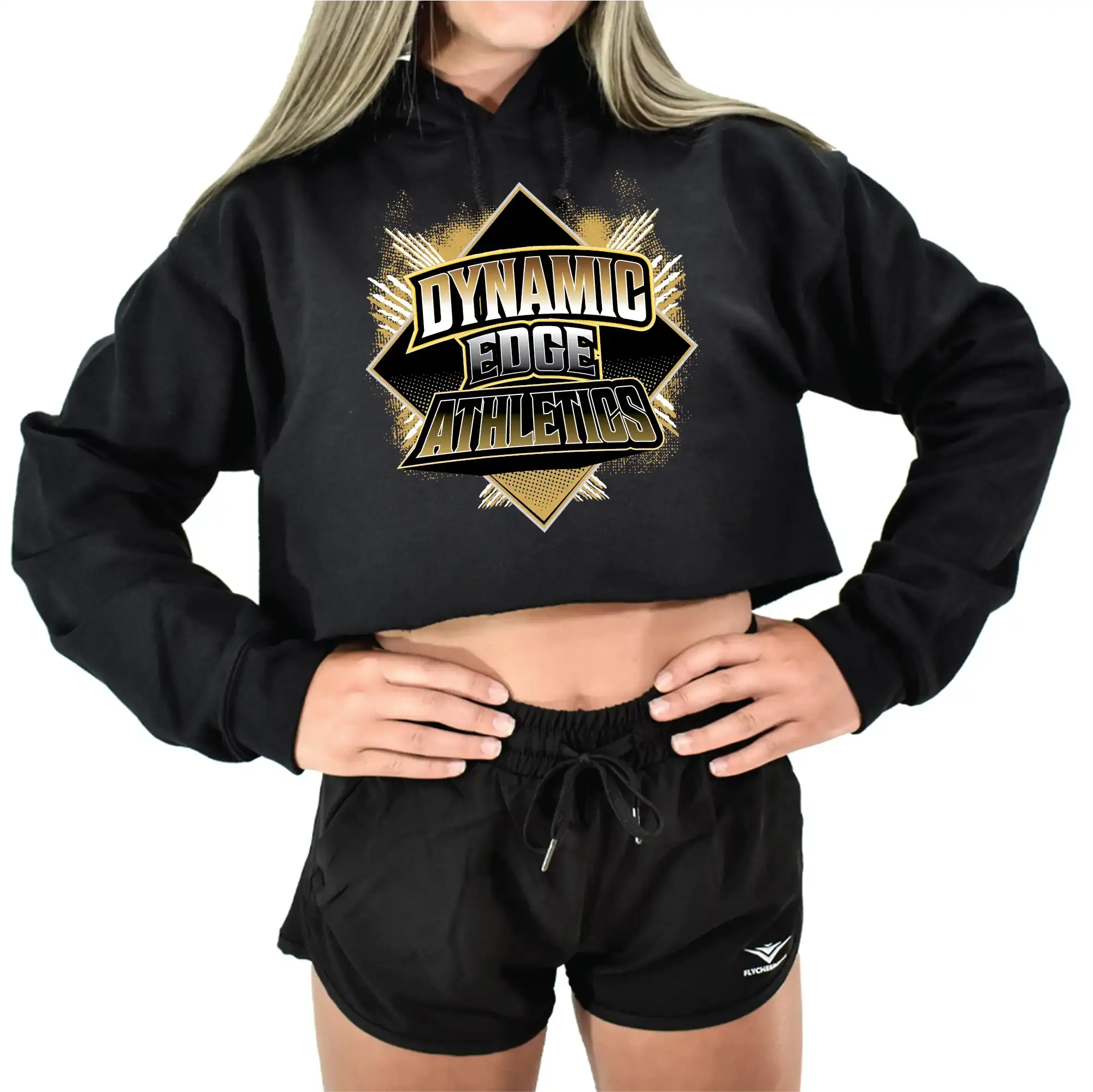 DEA Black Crop Hoodie