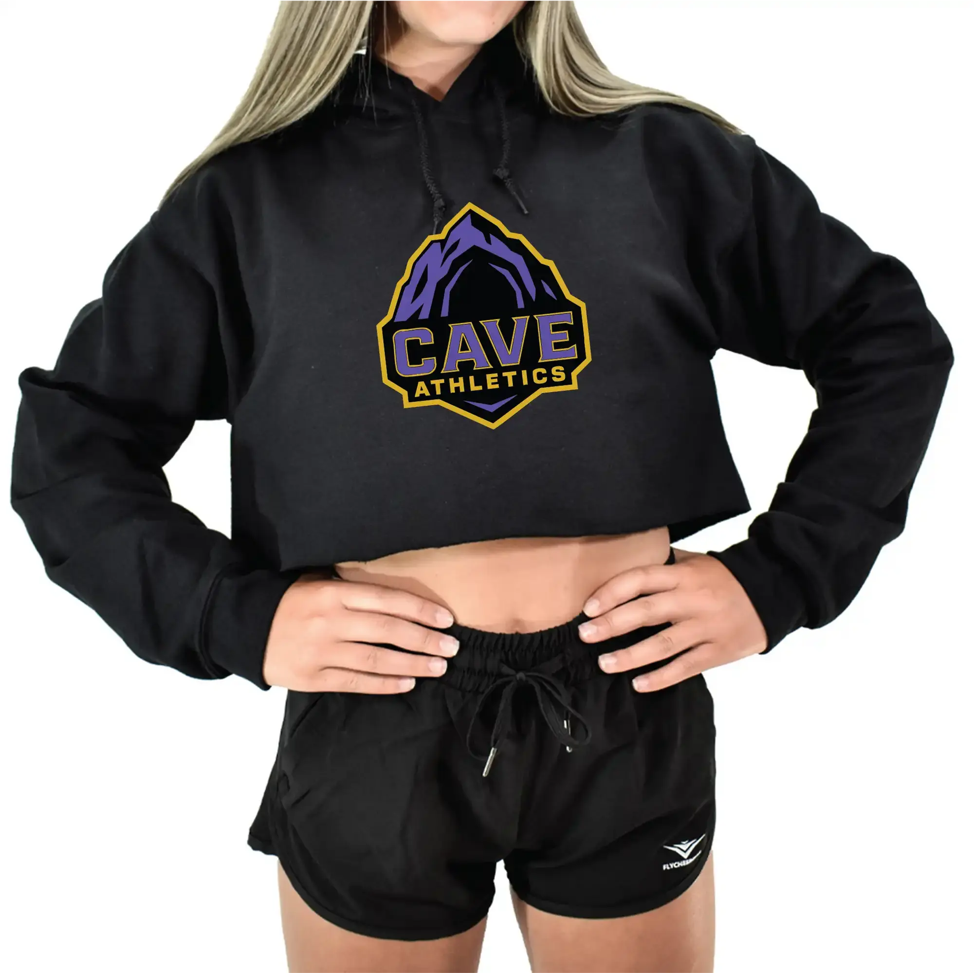CA 2 Black Crop Hoodie