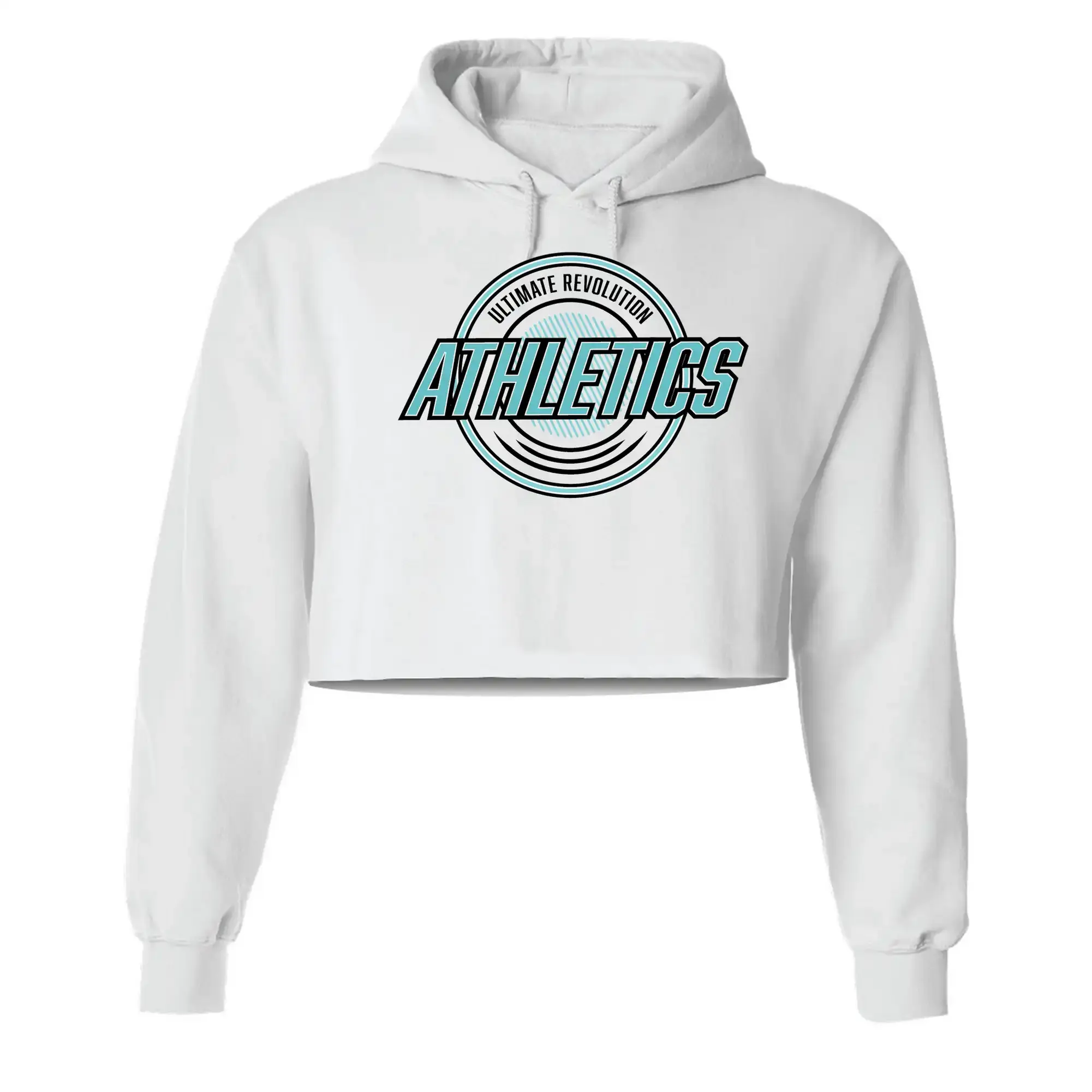 URA White Crop Hoodie