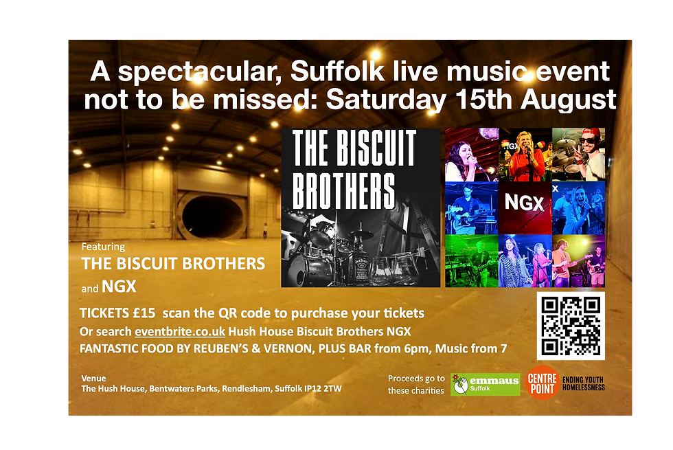 A spectacular Suffolk live music event, Saturday 15th August.