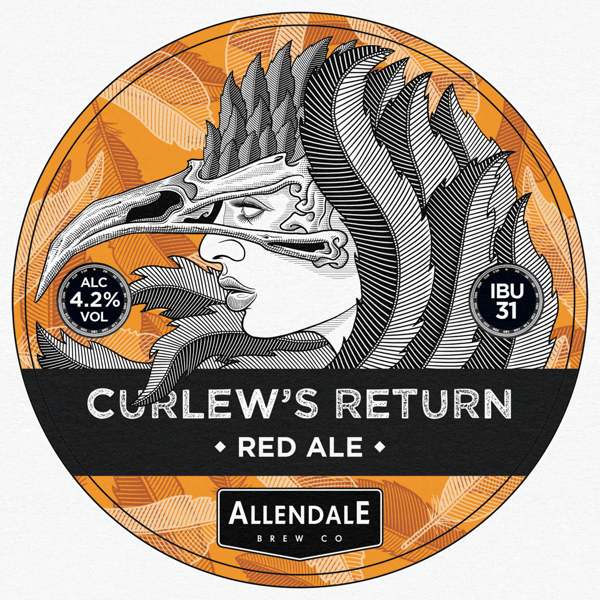 allendale-curlew-skull-woman-portrait-drawing-process-animated-motion-beer-label-design-ma