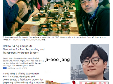 Ji-Soo Jang's research was highlighted on Prof. Reginald M. Penner's lab