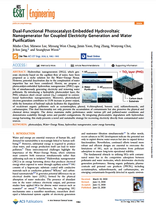 100. Dual-Functional Photocatalyst-Embedded Hydrovoltaic Nanogenerator for Coupled Electricity Generation and Water Purification