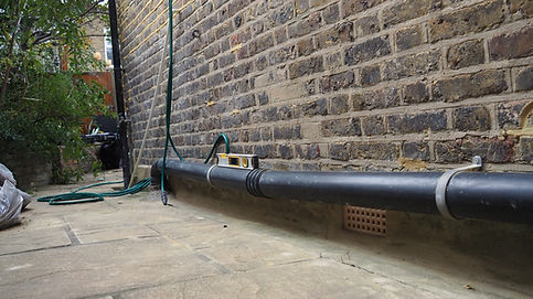 Defective drain installation