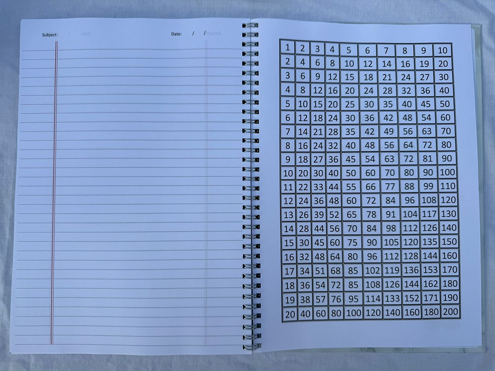 Thumbnail: 80 sheet A4 Hardcover Lined Notebook in Carrara or Calacatta Marble Style