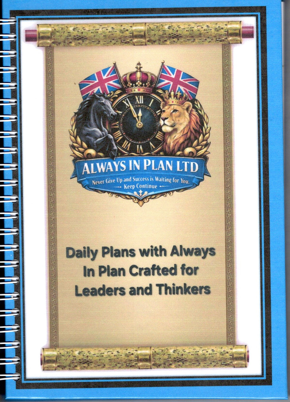 Thumbnail: Daily Planner A5, 100 Sheets with Meal Tracker, Hardcovers, Notes,To-Do list