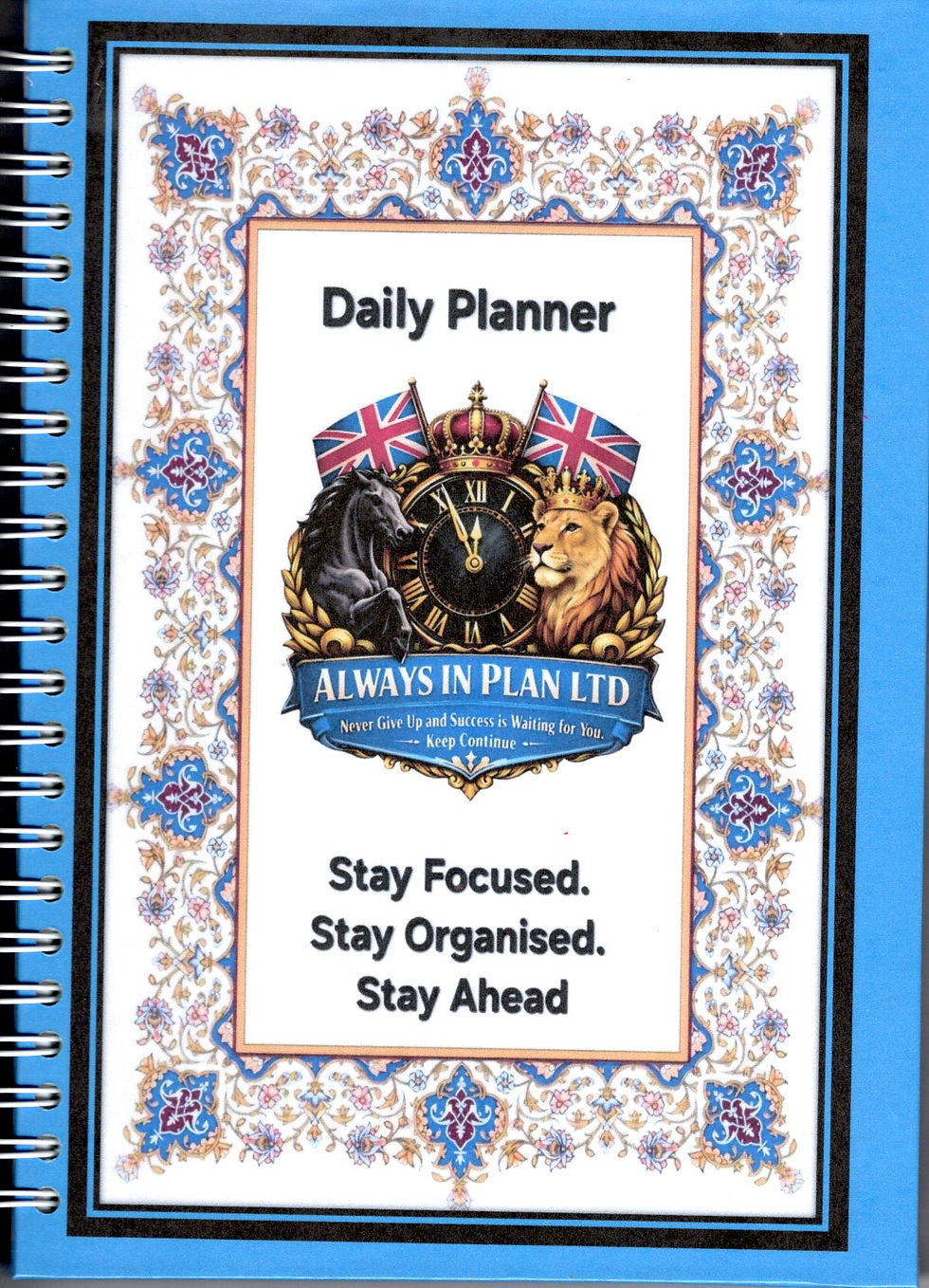 Thumbnail: Daily Planner A5, 100 Sheets + Meal Tracker, Hardcovers, Notes,To-Do list, etc