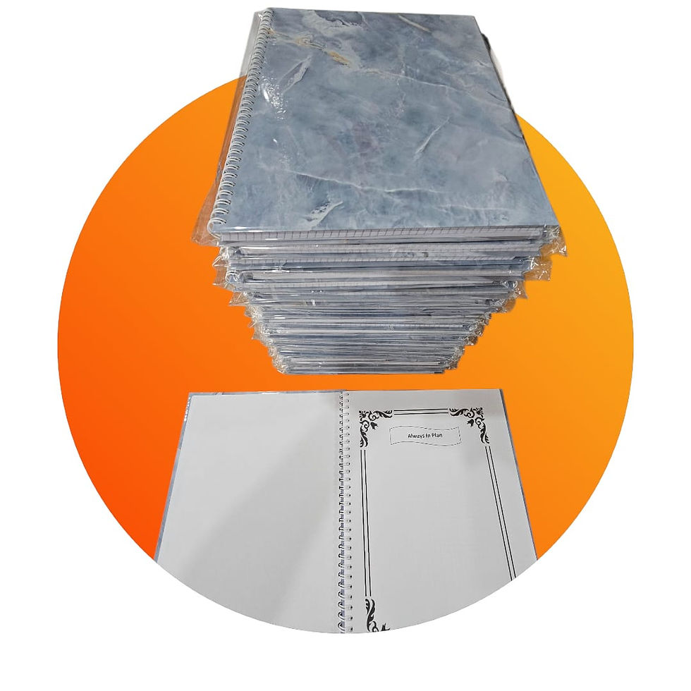 Thumbnail: Always in Plan – A4 Graph Notebook | Blue Agate Marble Hardcover PVC | 80 Sheets