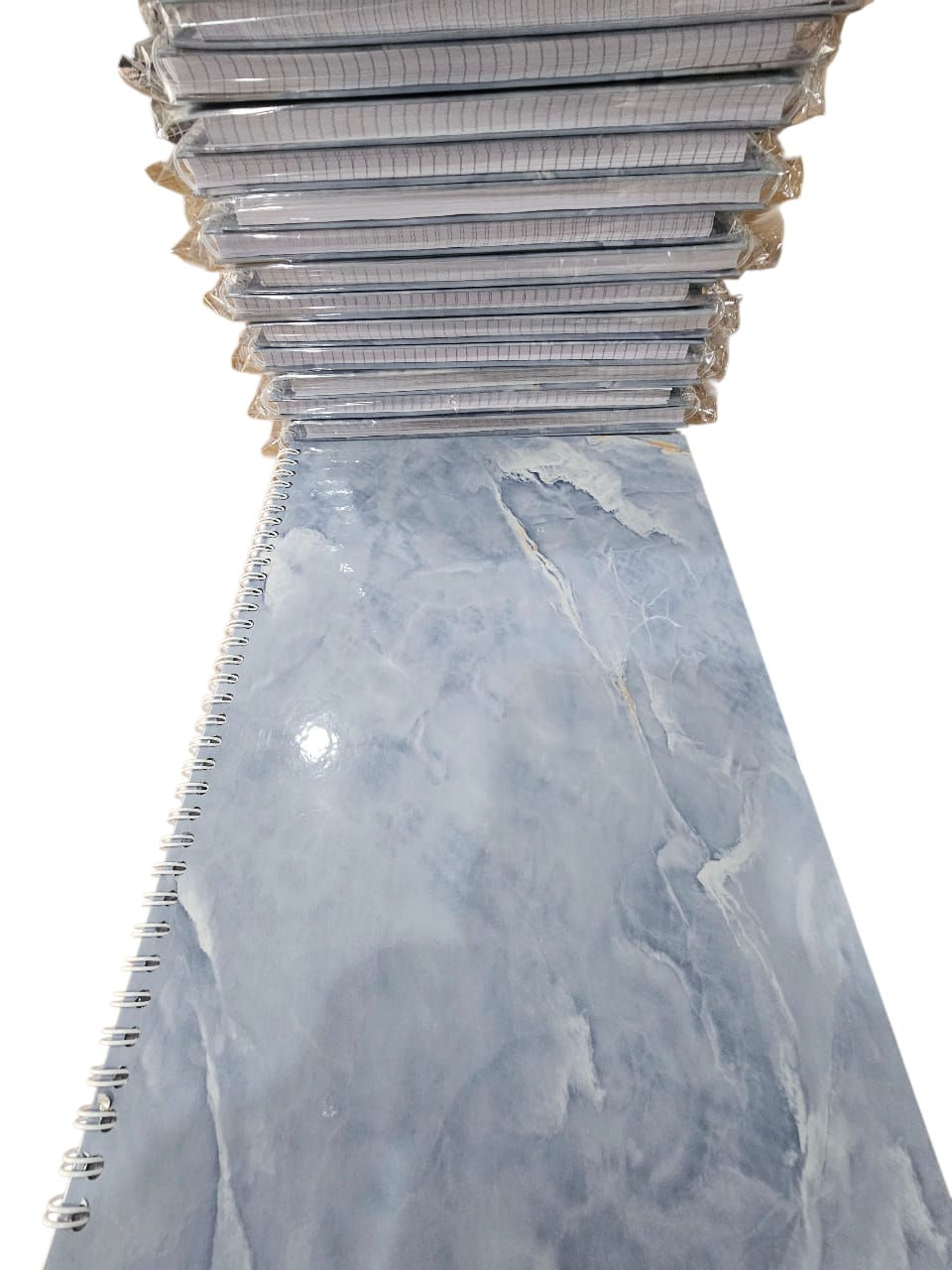 Thumbnail: Always in Plan – A4 Graph Notebook | Blue Agate Marble Hardcover PVC | 80 Sheets