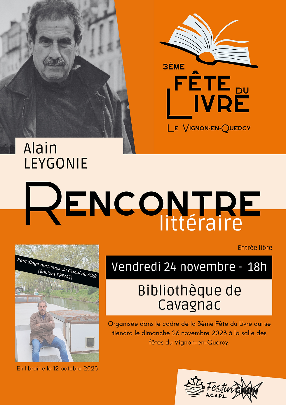 Rencontre littéraire avec Alain Leygonie | 3ème Fête du Livre