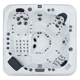 STANDARD ON ALL MODELS
STAINLESS STEEL FRAME
Hand welded frames provide unparalleled structural integrity and
extended life to the spa.
ELEGANT CABINETRY
Maintenance free, wide planked horizontal panels accented by vertical
lighted corner panels.
ABS PAN BASE
A high impact molded base is reinforced with fiberglass for added
structural integrity.
MULTI-LAYER INSULATION
Provides the optimum in heat retention, while still allowing the ease of
future service.
PREMIUM BALBOA CONTROLS
All Models use either TP700 or Spa Touch 2T large color control panels.
5.5 KW TITANIUM HEATER
Oversized heater provides fast heat recovery while titanium extends heater life.
24/7 FILTRATION SYSTEM
Constant filtration and the utilizing of a 1HP pump adds both improved efficiency
and reliability.
OZONE WATER PURIFICATION
A Corona Discharge ozone system provides automatic water purification.
DELUXE LIGHTING & WATERFALL
Footwell and multiple perimeter lights along with waterfall and external cabinetry
lights.
BLUE TOOTH SOUND SYSTEM
Built-In speakers eliminate the need to bring speakers to the spa.
DISCONNECT UNIONS
Makes service and replacement of components simple and cost effective