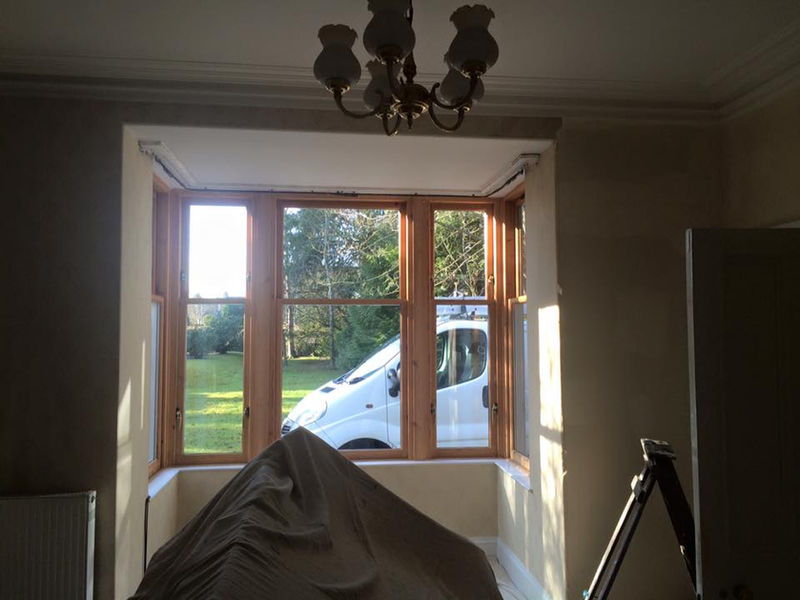 view of a window in a painted room