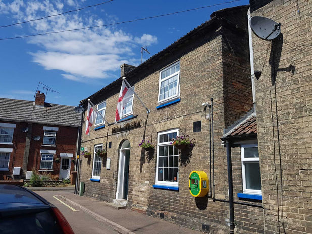 Side view of the Royal William pub 