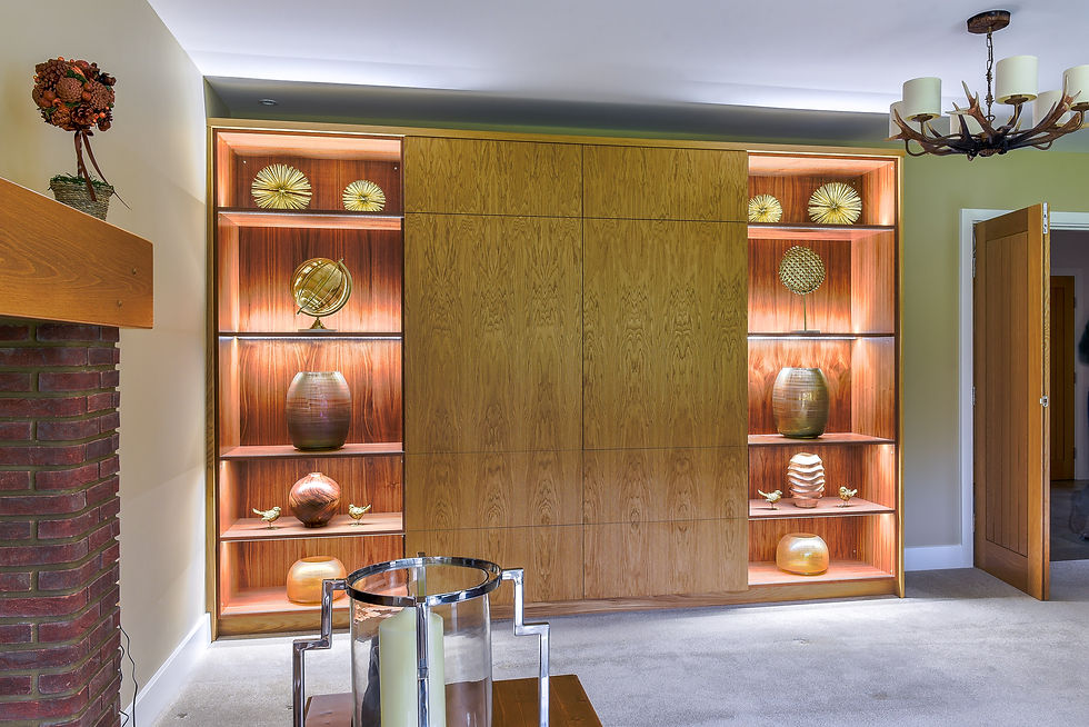 Thumbnail: Media Wall in Oak and Walnut