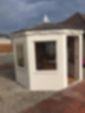 White painted summer house