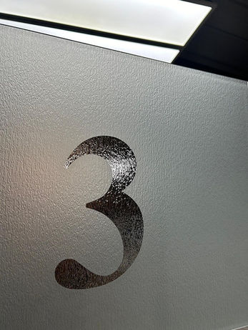 etched glass number 3