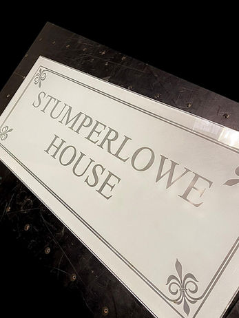 Wording etched glass