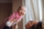 baby in striped grow laughing | family photographer durham | Angela Fenwick Photography