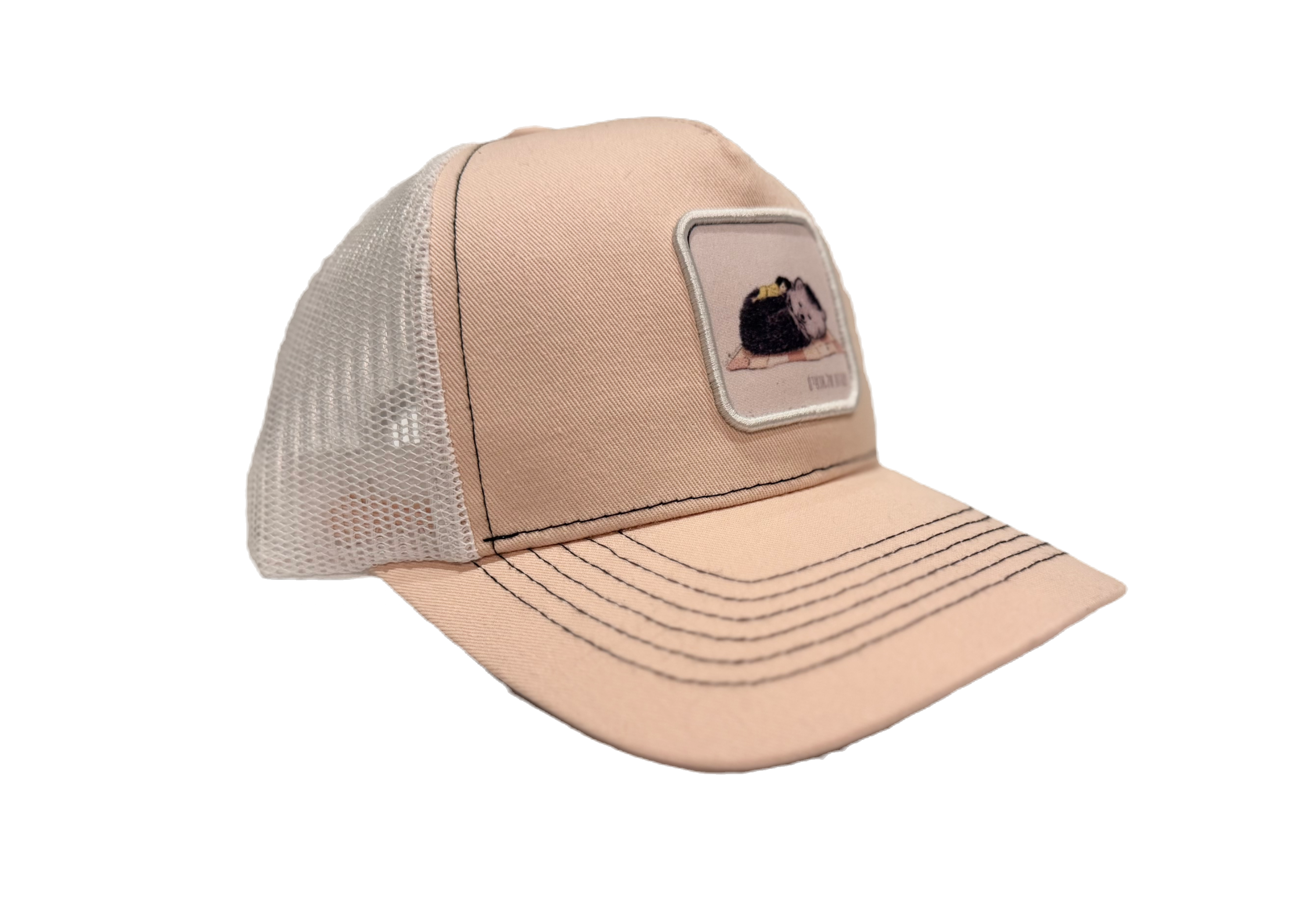 כובע קיפוד ורוד לבן