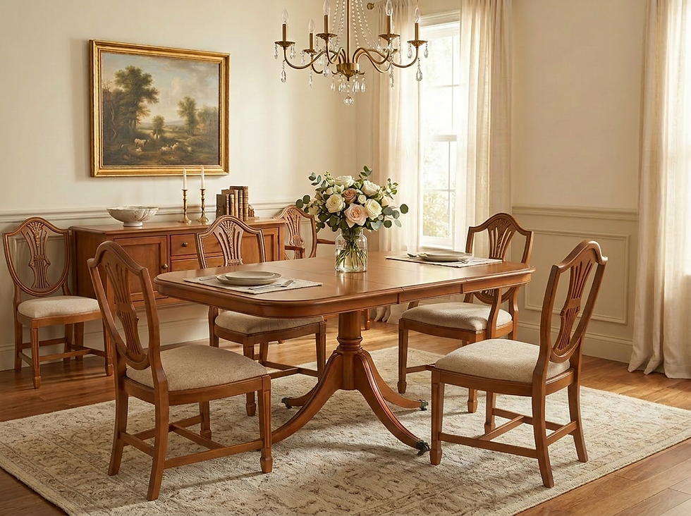 single pedestal with chairs Bradley Furniture