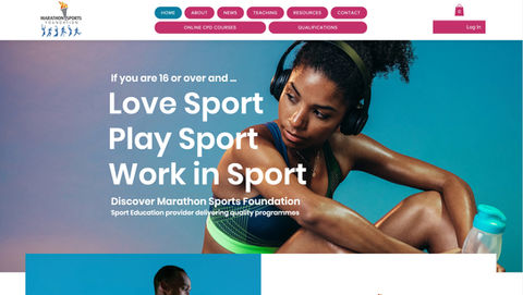Marathon Sports website by SMS Web Design
