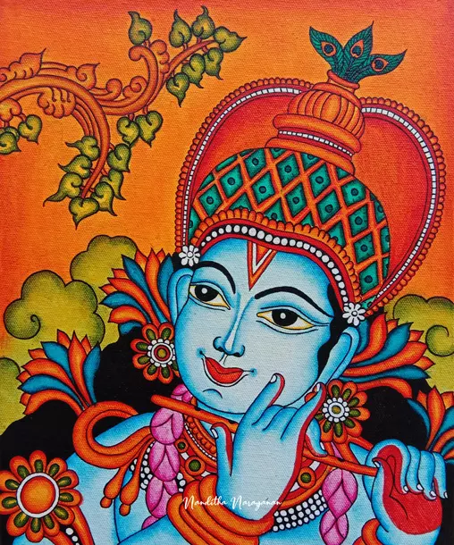 Lord Krishna Mural painting Ditha Art