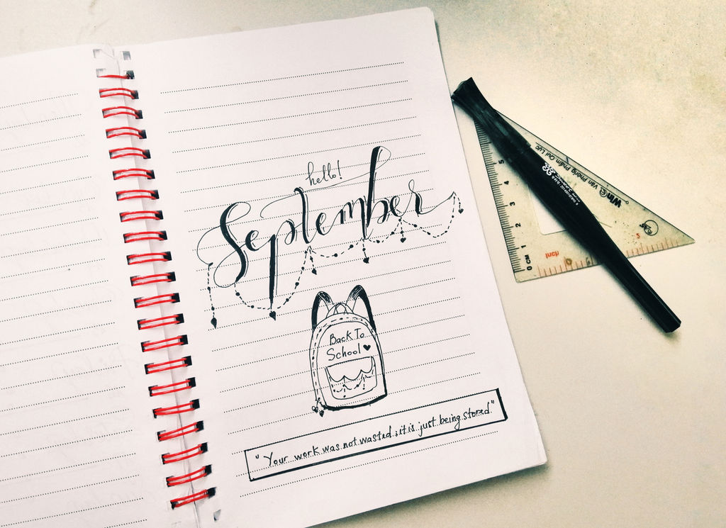 Minimalist Bullet Journal Sổ Tay Tối Giản Len Kế Hoạch Thang 9
