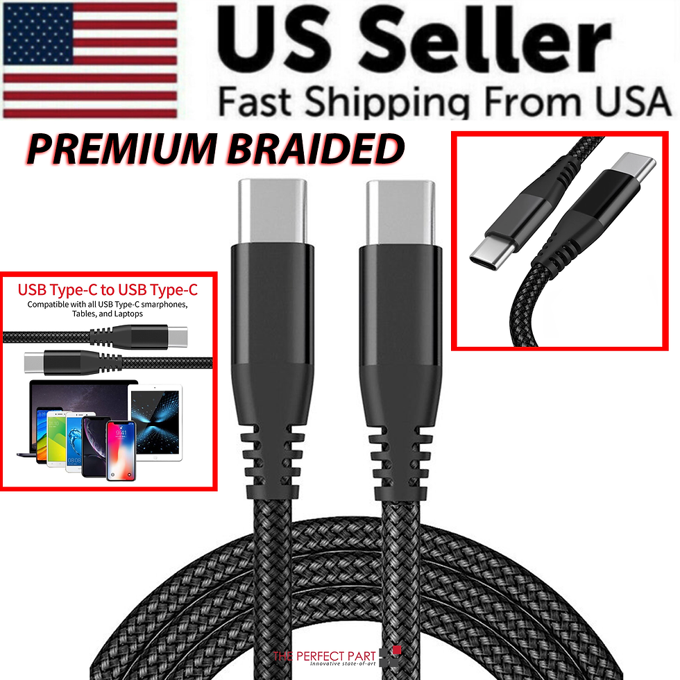 Miniatura: Braided USB C Type-C Fast Charging Data SYNC Charger Cable Cord 3/6/10FT Lot