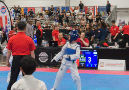 One of Ikick students in Taekwondo Sparring at the 2025 National Championship