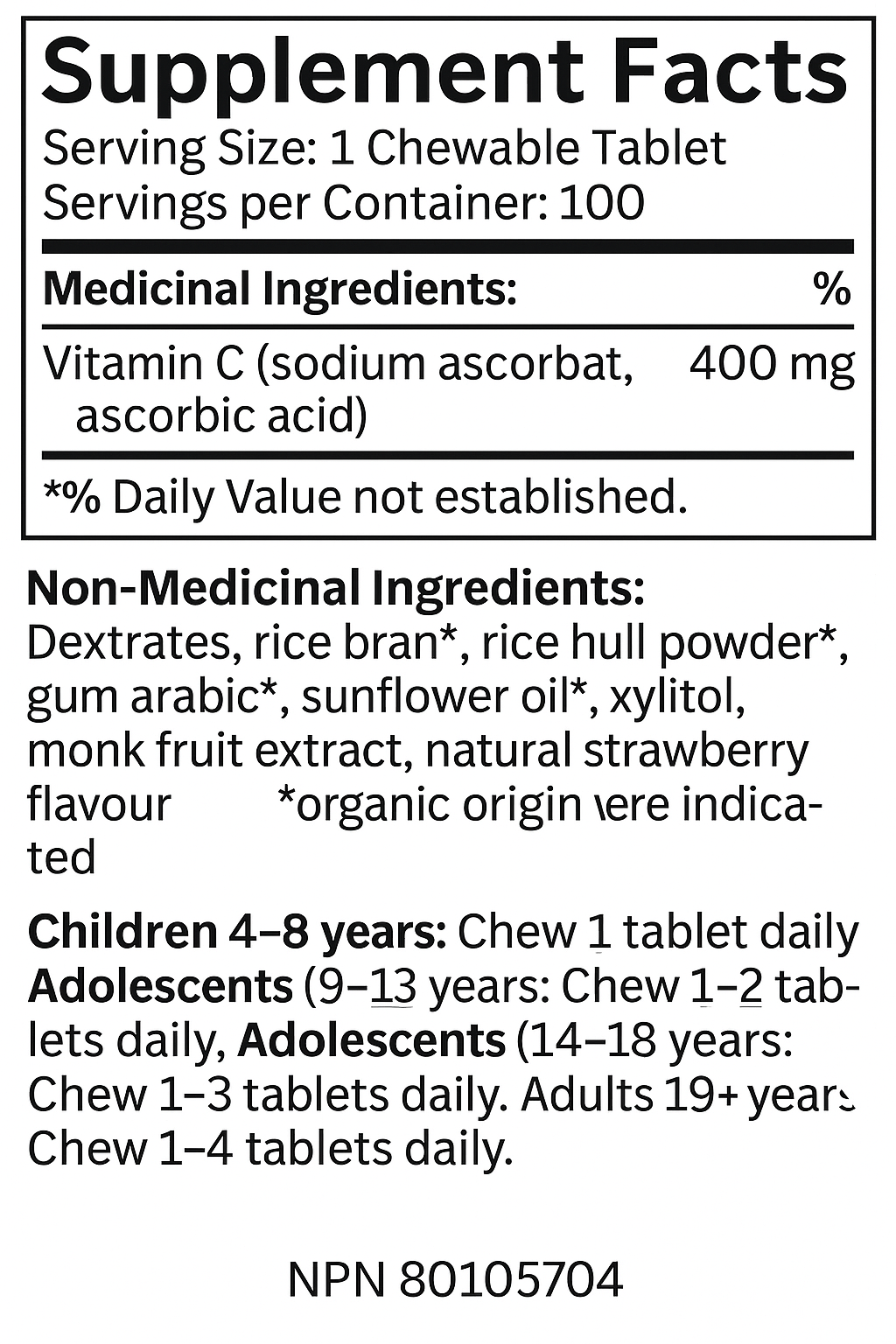VITAMIN C 100 CHEWABLE TABLETS — view 2