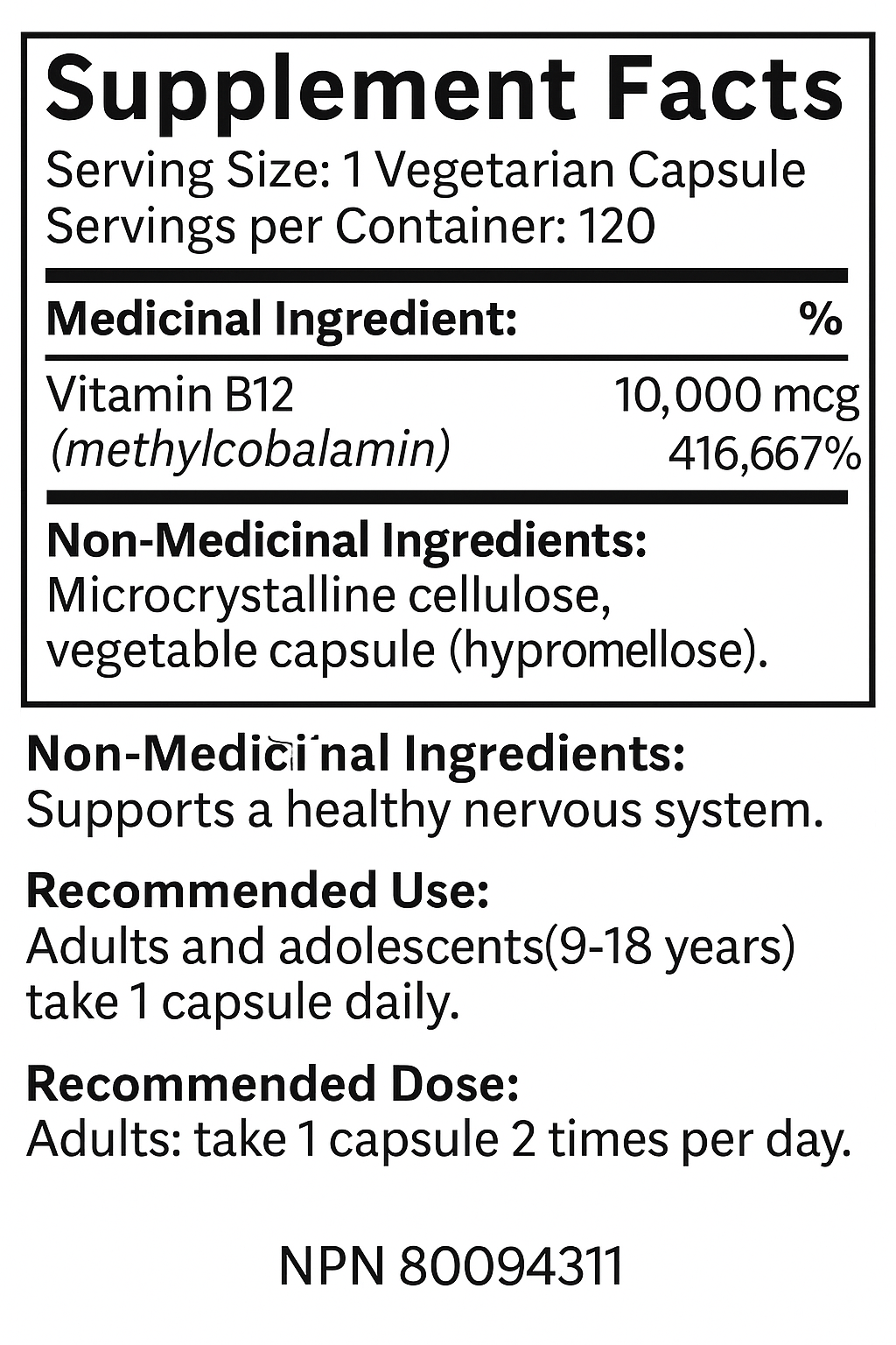 B12 VEGETABLE CAPSULES — view 5