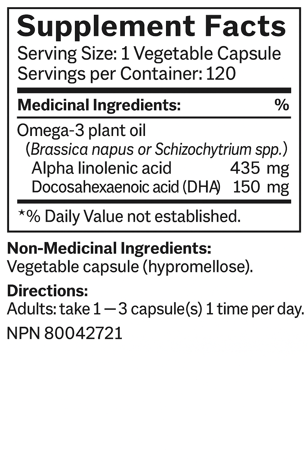 OMEGA FIRST 120 VEGETABLE GELCAPS — view 2