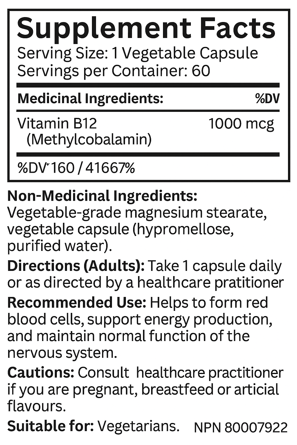 B12 VEGETABLE CAPSULES — view 3