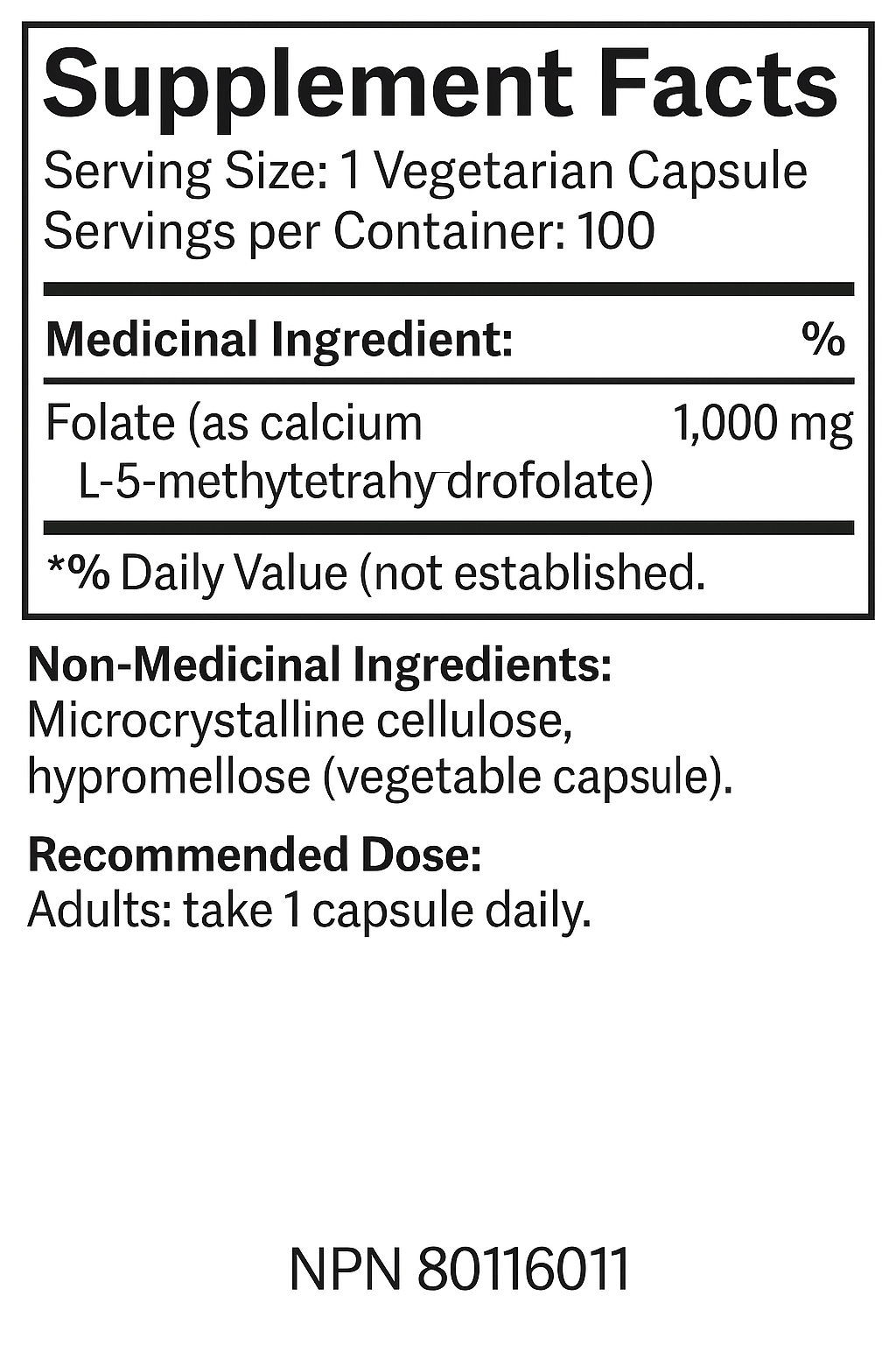 ACTIVE FOLATE 100 VEGETABLE CAPSULES — view 2
