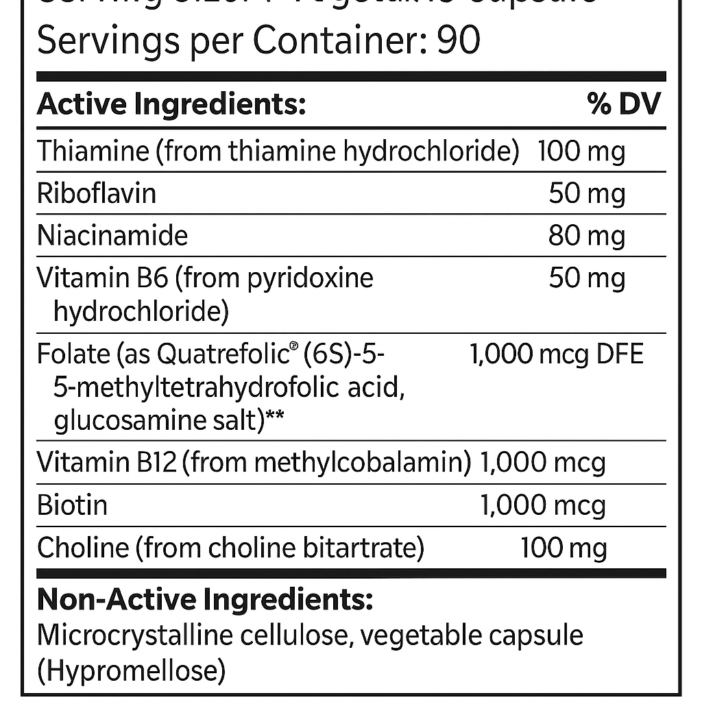 ACTIVE B 90 VEGETABLE CAPSULES — view 2