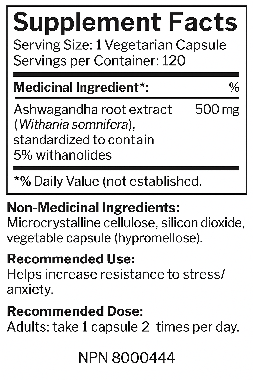 ASHWAGANDHA SUPREME VEGETABLE CAPSULE — view 5